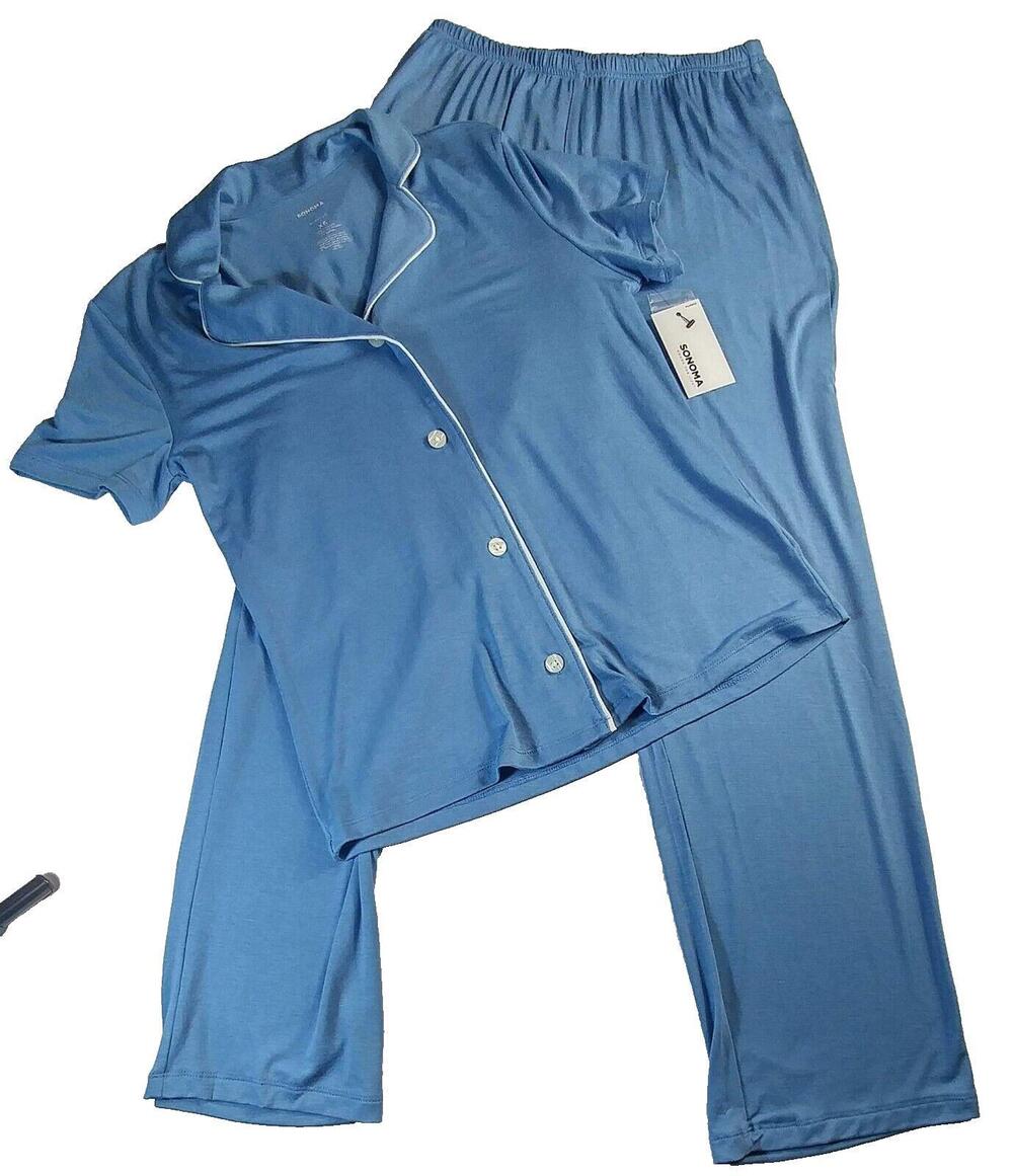 SO Goods for Life 2 Pc Pajama Set Button Top & Pants Women's XS NWT